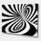 Designart - Spiral Black n White - Contemporary Canvas Art Print
